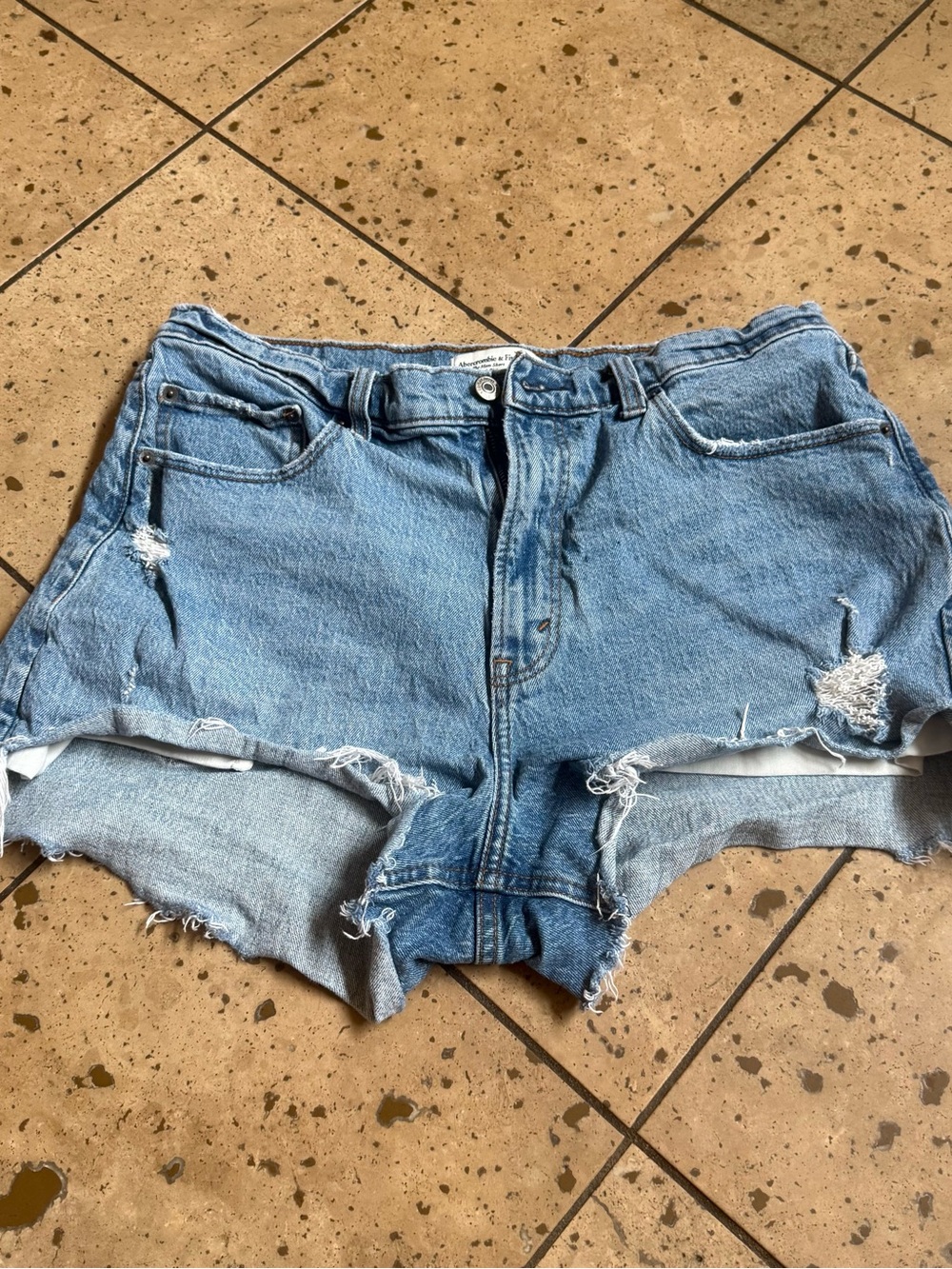 💜Abercrombie & Fitch Women's Denim Shorts 31/12 Mom Curvy